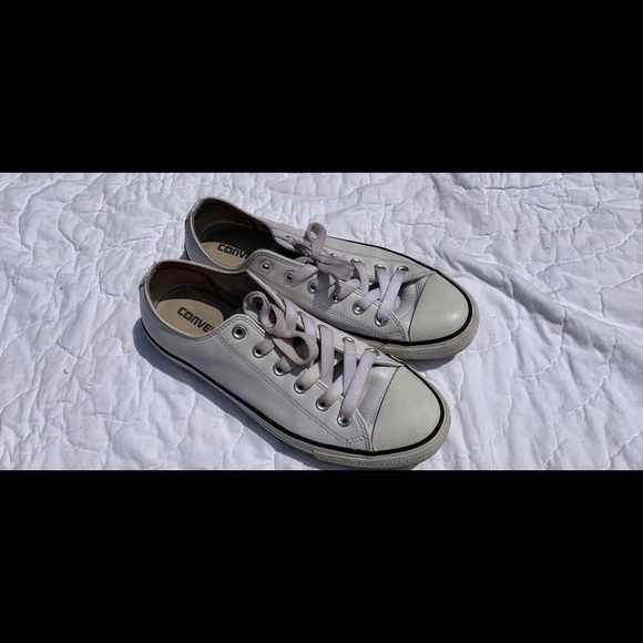 white leather converse size 10